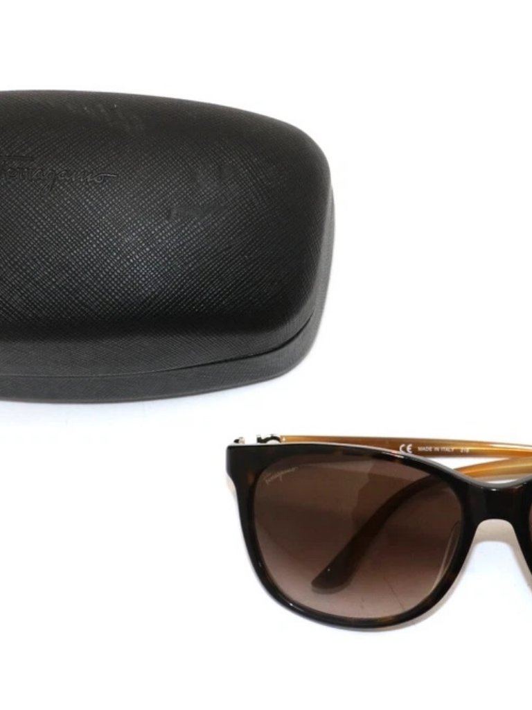 Salvatore Ferragamo Square Sunglasses Sf751sk 246 60 - Gold/Black